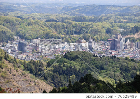 View of Ome Station from Nagabuchi Hills, Ome City, Tokyo 76529489