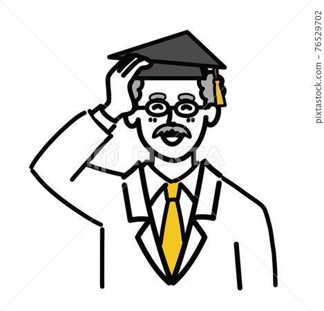 Doctor, senior doctor, doctor, male, pop, shy medical expression 76529702