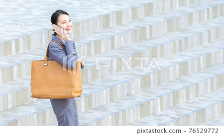 Business woman stairs outdoors Business woman stairs outdoors 76529772