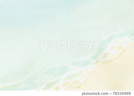 用水彩畫的大海的夏日問候 用水彩畫的大海的夏日問候 76530999