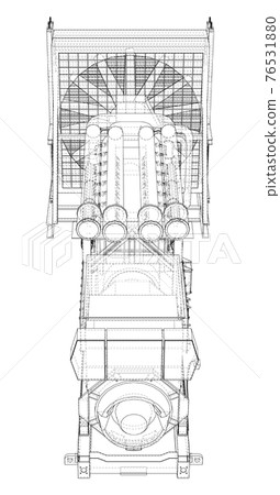 Large industrial diesel generator. Vector 76531880