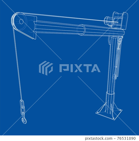 Davit or crane for boat. Vector Davit or crane for boat. Vector 76531890