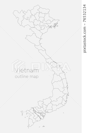 Vector map Vietnam divide on regions, Asia country 76532134