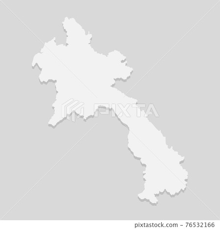 Simple vector country Asia map Laos, template 76532166