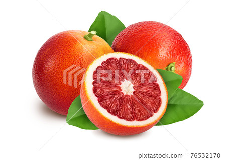 Blood red oranges isolated on white background with clipping path and full depth of field Blood red oranges isolated on white background with clipping path and full depth of field 76532170