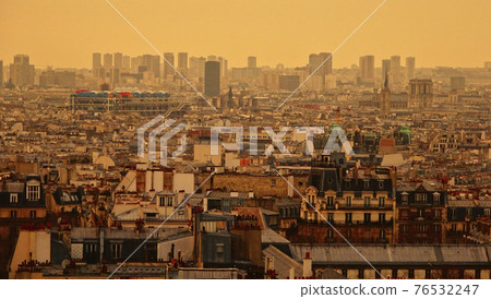 Paris landscape evening Paris landscape evening 76532247