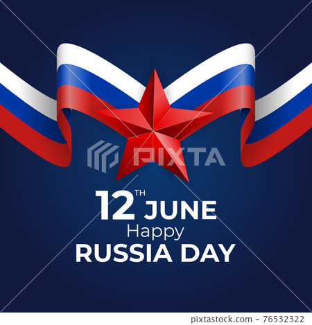 Happy Russia day holiday background. Vector Illustration Happy Russia day holiday background. Vector Illustration 76532322