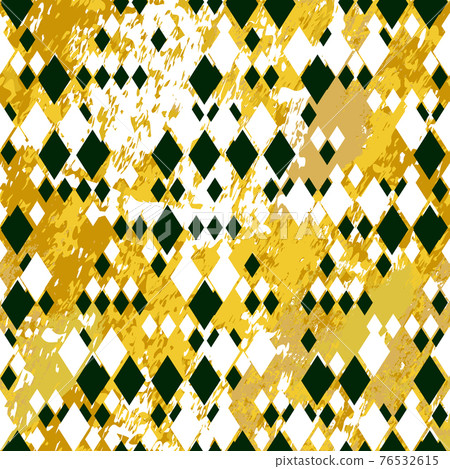 Yellow and black colored Geometric vector seamless pattern 76532615