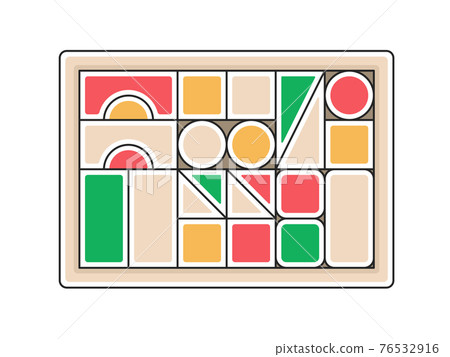 Illustration of building blocks toys Educational toys 76532916