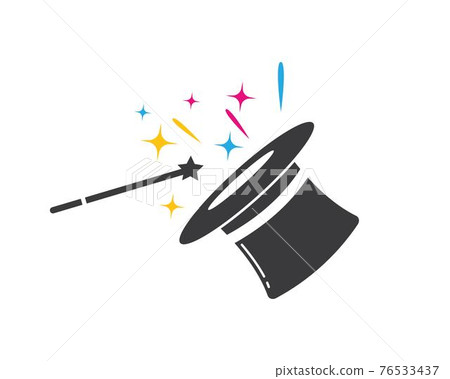 wizard hat vector icon illustration design 76533437