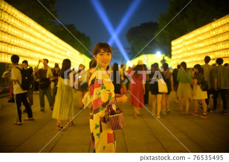 Mitama festival date with her in yukata Mitama festival date with her in yukata 76535495