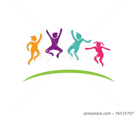 Kids logo concept vector Kids logo concept vector 76535707