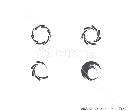 vortex, wave and spiral icon 76535813