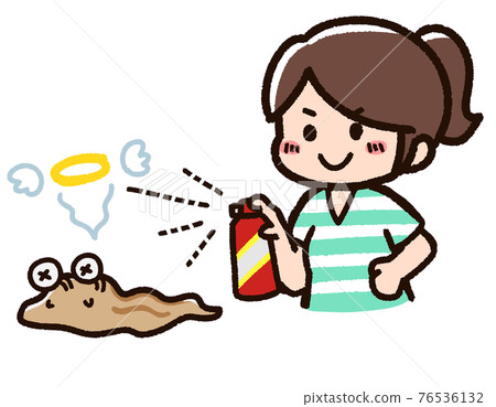 使用殺蟲劑的雌性蛞蝓 76536132