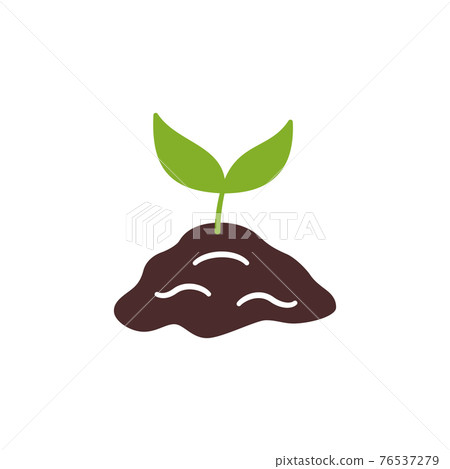 Seedling growing in soil. Small prout in doodle style. Hand drawn isolated vector illustration Seedling growing in soil. Small prout in doodle style. Hand drawn isolated vector illustration 76537279