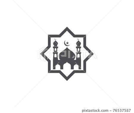 Mosque icon vector 76537587