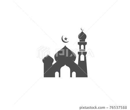 Mosque icon vector 76537588