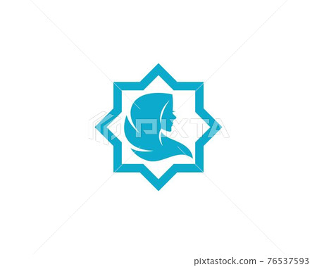 Hijab logo vector 76537593