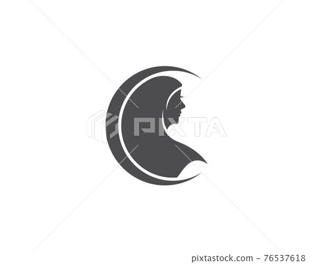 Hijab logo vector 76537618