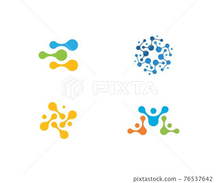 molecule logo vector 76537642