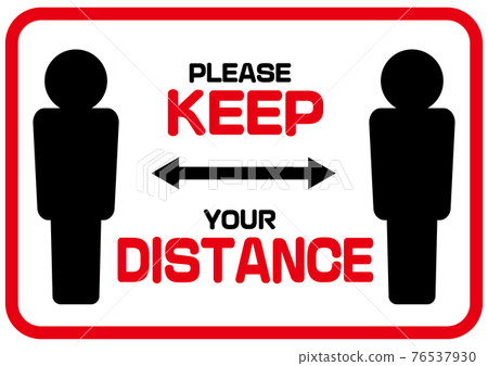 KEEP DISTANCE 請禮貌用英語社交距離標誌 KEEP DISTANCE 請禮貌用英語社交距離標誌 76537930