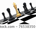 Golden King surrounded by black pawns - chess trap concept 76538350