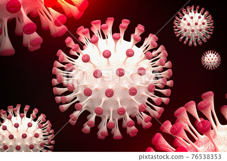 Close-up of pathogen Coronavirus COVID-19 or 2019-nCoV Close-up of pathogen Coronavirus COVID-19 or 2019-nCoV 76538353