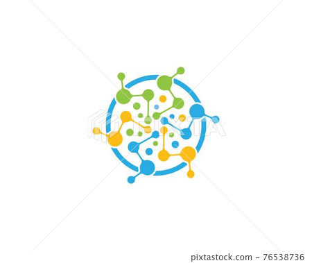 molecule logo vector 76538736