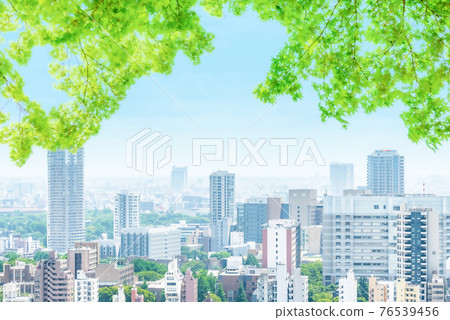 在初夏的城市景觀 76539456