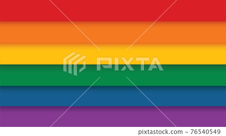 Rainbow flag movement lgbt, flat icon. Symbol of sexual minorities, gays and lesbians. vector illustration  76540549