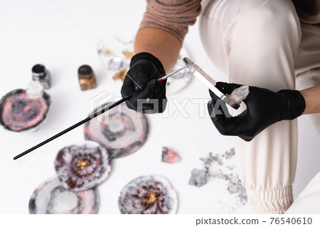 Resin marble coasters. Creativity and craft. Resin marble coasters. Creativity and craft. 76540610