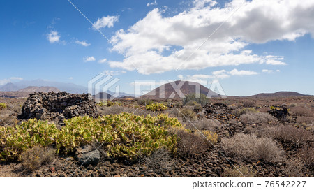 Panorama of volcanic landscape of south Tenerife 76542227