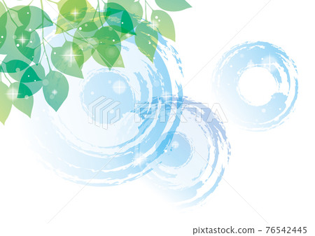 Green leaf and ripple background - Stock Illustration [76542445] - PIXTA