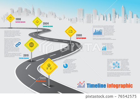 Business road map timeline infographic, Vector Illustration 76542575