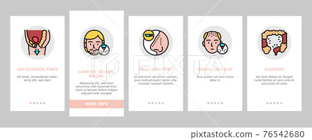Disease Human Organ Onboarding Icons Set Vector Disease Human Organ Onboarding Icons Set Vector 76542680