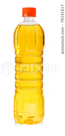 Bottle of sunflower oil isolated on white background Bottle of sunflower oil isolated on white background 76542817