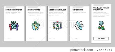 Ecosystem Environment Onboarding Icons Set Vector Ecosystem Environment Onboarding Icons Set Vector 76543755