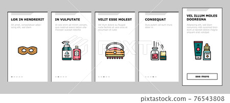 Spa Cosmetics Beauty Onboarding Icons Set Vector Spa Cosmetics Beauty Onboarding Icons Set Vector 76543808