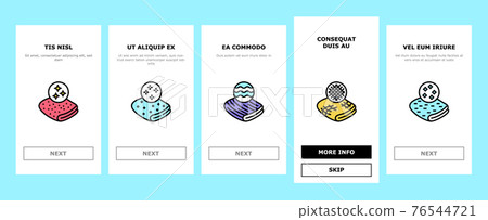 Drapery Shop Sale Onboarding Icons Set Vector 76544721