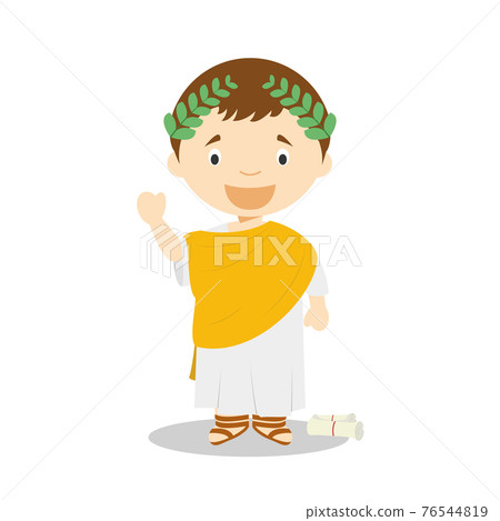Virgil cartoon character. Vector Illustration. Kids History Collection. 76544819