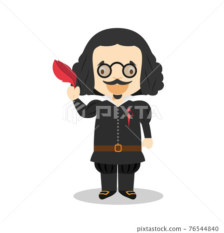 Francisco de Quevedo cartoon character. Vector Illustration. Kids History Collection. 76544840