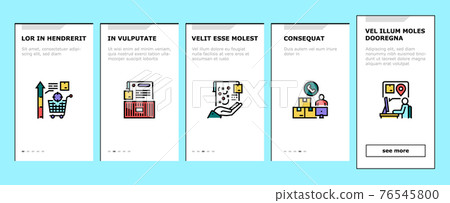 Supply Chain Management Onboarding Icons Set Vector 76545800