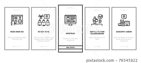 Industrial Process Onboarding Icons Set Vector 76545822