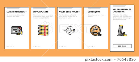Bullet Ammunition Onboarding Icons Set Vector Bullet Ammunition Onboarding Icons Set Vector 76545850