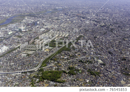 東京板橋區高島平的鳥瞰圖 東京板橋區高島平的鳥瞰圖 76545853