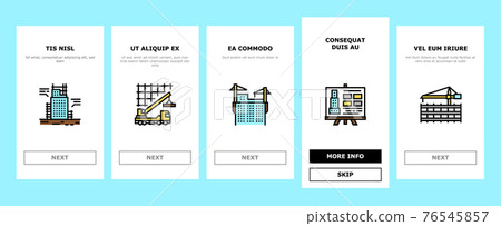 Building Construction Onboarding Icons Set Vector Building Construction Onboarding Icons Set Vector 76545857