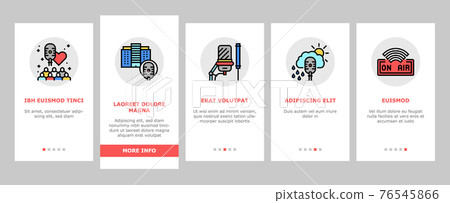Radio Studio Podcast Onboarding Icons Set Vector Radio Studio Podcast Onboarding Icons Set Vector 76545866