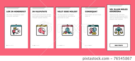 World Holidays Event Onboarding Icons Set Vector 76545867