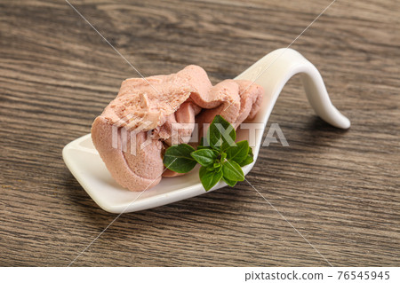 Liver pate in the bowl 76545945