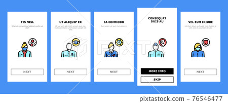 Medical Speciality Onboarding Icons Set Vector 76546477